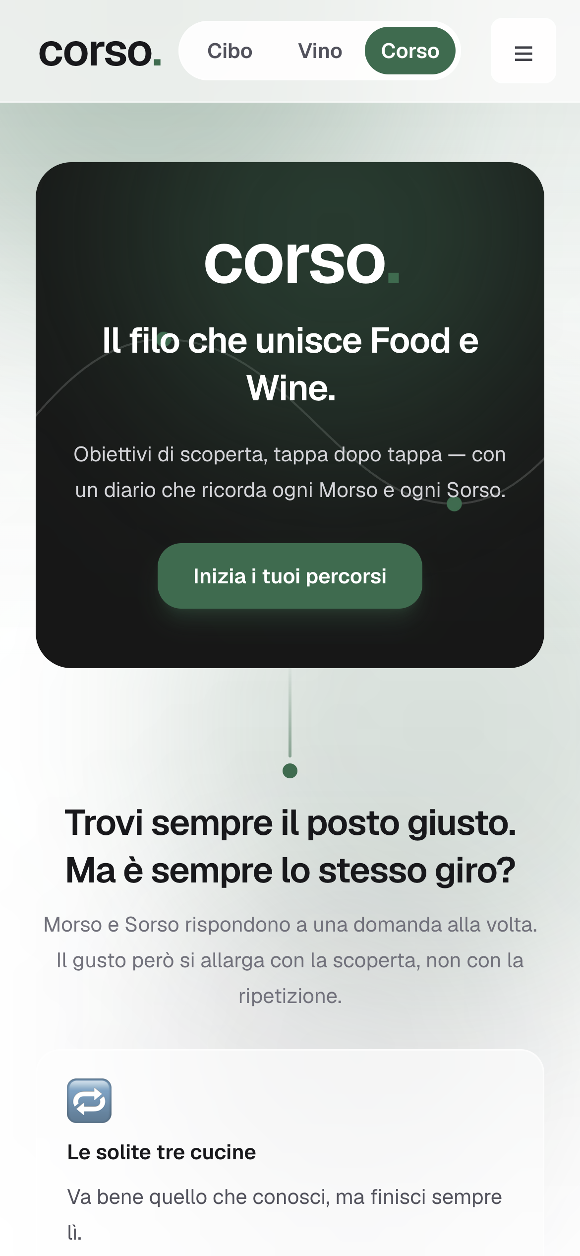 Corso, il percorso di scoperta