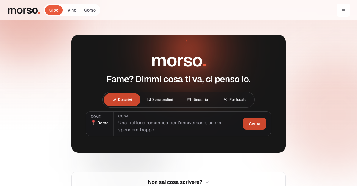 La home su desktop